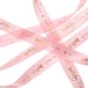 PATIKIL 5/8 Inch x 20Yard Satin Ribbons with Gold Printed, Happy Birthday Ribbon for Birthday Gift Bouquet Wrapping Bows Craft DIY Decoration, Pink view 4