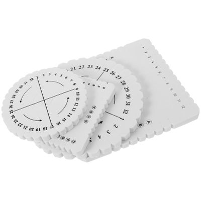VILLCASE 8pcs Rope Braiding Disc Round Weaving Tools for Bracelets Lightweight Reusable Rope Weaving Board for Crafting and Jewelry Making