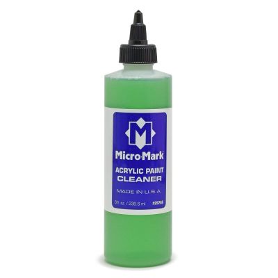 Micro-Mark Acrylic Hobby Paint Brush Cleaner, 8oz, Non-Toxic and Made in the USA