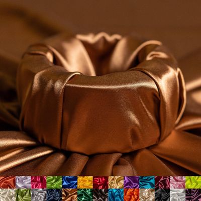 Ice Fabrics Stretch Charmeuse Satin Fabric by The Yard - 58/60 Wide Silky & Smooth Charmeuse Fabric by The Yard for Sewing Apparel, Dresses, Night Gowns, Tablecloths & More - Dark Gold - 7Yards