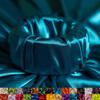 Ice Fabrics Stretch Charmeuse Satin Fabric by The Yard - 58/60 Wide Silky & Smooth Charmeuse Fabric by The Yard for Sewing Apparel, Dresses, Night Gowns, Tablecloths & More - Teal Blue - 7Yards view 1