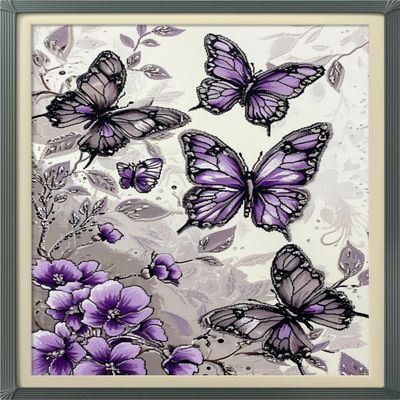 Leczany Cross Stitch Stamped Kits for Beginners Adults or Kids Patterns Craft Kit Needlepoint Full Range of Embroidery Starter Kits DIY 11CT 3 Strands | Butterfly 1317.3 inches