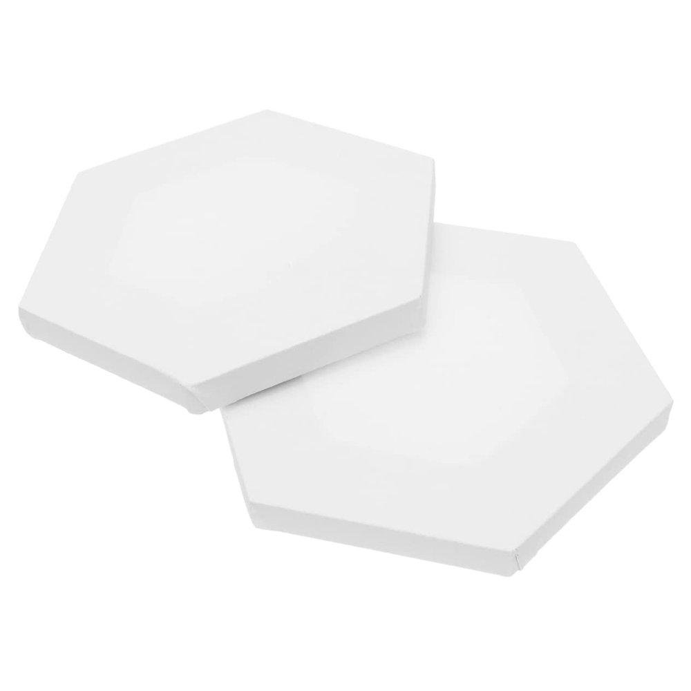 NUOBESTY 2pcs Irregular Creative Painting Board Hexagon Acrylic Drawing Panel Canvas Board for Student Artists and Enthusiasts