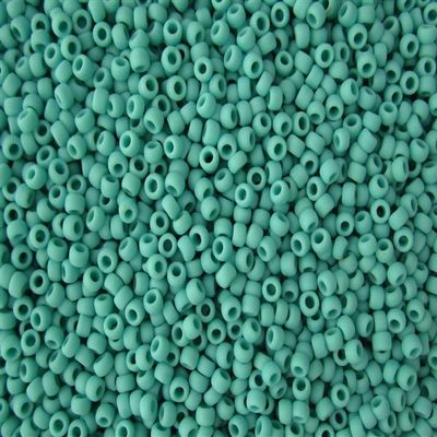 11/0 Toho Japanese Seed Beads - Turquoise Matte Opaque #55F (28g Tube), Small