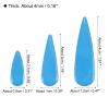uxcell Ceramic Mosaic Tiles, 200g Teardrop Flower Leaves Tiles Mosaic Blocks for Art Craft and Home Decorations, Sky Blue view 2