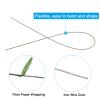 PATIKIL 22 Gauge 14" Floral Stem Wire, 50 Pcs Paper Wrapped Iron Artificial Flower Stem Accessories for DIY Bouquet Stem and Craft Decoration, Dark Green view 3