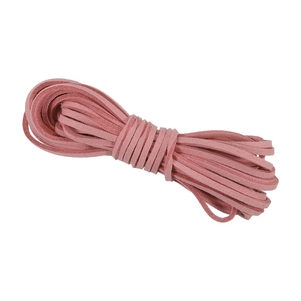 PATIKIL 5.5 Yards x 3mm Faux Suede Leather Cord, Leather Lace String for Bracelet Necklace Beading Making DIY Crafts, Coral Red