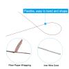 PATIKIL 28 Gauge 14" Floral Stem Wire, 100 Pcs Paper Wrapped Iron Artificial Flower Stem Accessories for DIY Bouquet Stem and Craft Decoration, Brown view 3
