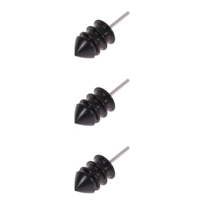 Lurrose 3pcs DIY Ebony Leather Burnisher Slicker Drill Woodworking Kit Electric Polished Head Leather Tools