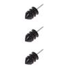 Lurrose 3pcs DIY Ebony Leather Burnisher Slicker Drill Woodworking Kit Electric Polished Head Leather Tools view 1