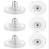 Moconar 3 Pairs Locking Earring Backs for Studs Heavy Droopy Earrings - 925 Sterling Silver 18K White Gold Plated Secure Earring Backings Replacements, Hypoallergenic Comfortable Gold view 1