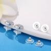 Moconar 3 Pairs Locking Earring Backs for Studs Heavy Droopy Earrings - 925 Sterling Silver 18K White Gold Plated Secure Earring Backings Replacements, Hypoallergenic Comfortable Gold view 2