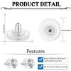 Moconar 3 Pairs Locking Earring Backs for Studs Heavy Droopy Earrings - 925 Sterling Silver 18K White Gold Plated Secure Earring Backings Replacements, Hypoallergenic Comfortable Gold view 4