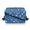 Goronwyfloyd Blue Heart Pattern Crochet Storage Carrying Knitting Bag for Yarn Skeins, Crochet Hooks and Other Small Accessories Yarn Bag Travel view 3
