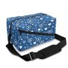 Goronwyfloyd Blue Heart Pattern Crochet Storage Carrying Knitting Bag for Yarn Skeins, Crochet Hooks and Other Small Accessories Yarn Bag Travel view 4