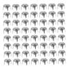 Tofficu 150pcs Decorative Four-jaw Rivets for Leather Craft Clothing Bag Accessories Silver-Edged White Rhinestone for Stunning Designs view 1