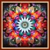Dooxvey Cross Stitch Kits for Adults Stamped Full Range of Embroidery Starter Kits for Beginners 11CT Printed Cross Stitch Patterns Needlepoint Kits Stamped Crossstitch-Magic Mandala 18x18 inch view 1