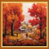 Dooxvey Cross Stitch Kits for Adults Stamped Full Range of Embroidery Starter Kits for Beginners 11CT Printed Cross Stitch Patterns Needlepoint Kits Stamped Crossstitch- Tree Scenery 16x20 inch view 1