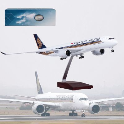 18.5 1:144 Scale Model Airplane Singapore A350-900 Model Jet Plane Collectibles Resin with Wheels Diecast for Collection Gift Ornament (Size : A350)