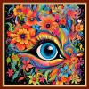 Dooxvey Cross Stitch Kits for Adults Stamped Full Range of Embroidery Starter Kits for Beginners 11CT Printed Cross Stitch Patterns Needlepoint Kits Stamped Crossstitch-Flower Eyes 18x18 inch view 1