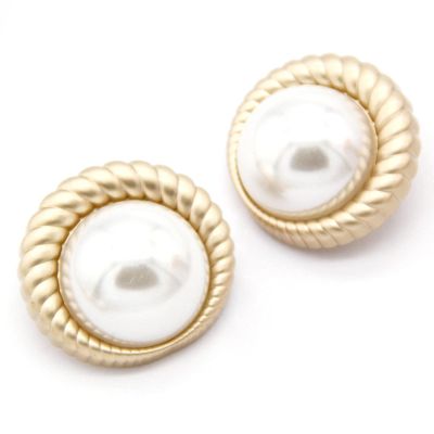 Coat Buttons,Replacement Snap Buttons,6/4 pcs Faux Pearl Gold Metal Women Coat Buttons for Clothing Vintage Sweater Decorative Buttons Sewing Accessories-NO.7,18mm 6pcs (Color : No.10, Size : 18mm 6