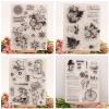 Clear Stamps for Card Making,15.5x20cm Decoration Supplies,Transparent Rubber Stamps for Paper Card Craft Style 2 view 2