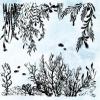 Clear Stamps for Card Making,14x14cm Coral Background Clear Silicone Stamp Seal for Photo Album Decoration Sheets view 1