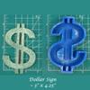 Dollar Sign - Silicone Freshie Mold - view 2