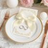 KMER LIFE 1-1/2 inch x 25 Yards Double Faced Polyester Ivory Satin Ribbon, Perfect for Gift Wrapping Very Suitable for Weddings Party Hair Bow Invitation Decorations and More view 4