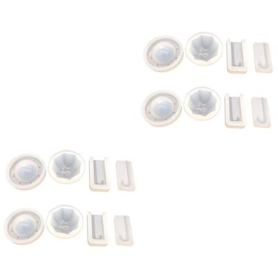 TEHAUX 4sets DIY Mini Umbrella Molds Handicraft Silicone Epoxy Molds for Desktop Decor