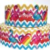 Grosgrain Ribbon 1.5" Valentine's Day Flamingo Love Hearts Flowers Printed Per Yard Printed Per Yard view 1