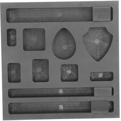 TEHAUX 11holes Graphite Ingot Mold for Metal Melting Durable Casting Mould for Gold and Silver High Thermal Conductivity Sturdy Graphite Construction for Efficient Metal Refining