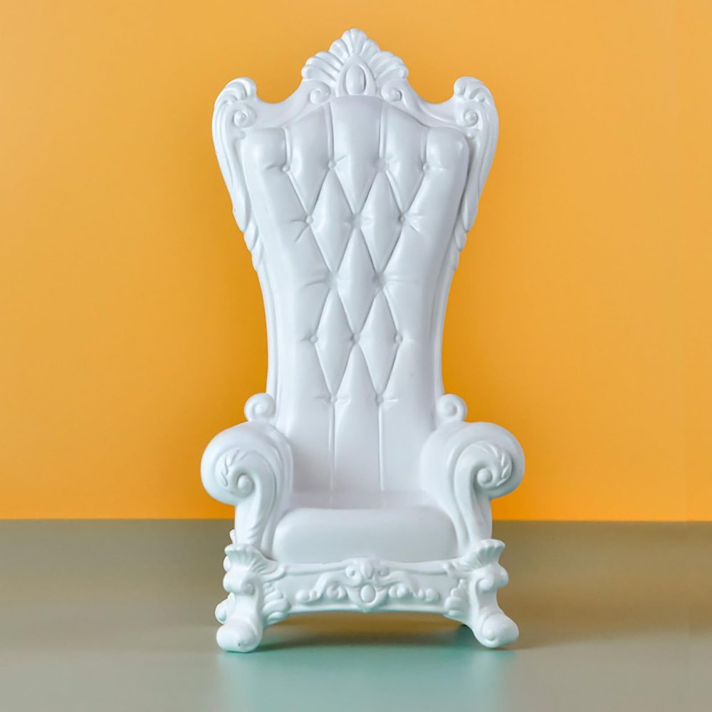 YMY DOLL Miniature Sofa 1/12 Scale Dollhouse Accessory (White High-Back)