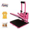 Heat Press Machine with Intelligent Control, 12"x9" Heat Press Machine for T Shirts Printing Machine Manual Sublimation Transfer Printer Machine Sublimation Combo for T-Shirt Hat Cap Plate,Pink view 3