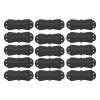 MECCANIXITY 50pcs Handmade PU Leather Label with Love Sew on Embossed Tag Embellishment 1.57"L for Jeans Bags Shoes Hat Black view 1