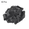 MECCANIXITY 50pcs Handmade PU Leather Label with Love Sew on Embossed Tag Embellishment 1.57"L for Jeans Bags Shoes Hat Black view 3