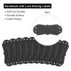 MECCANIXITY 50pcs Handmade PU Leather Label with Love Sew on Embossed Tag Embellishment 1.57"L for Jeans Bags Shoes Hat Black view 4