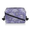 Goronwyfloyd Purple Flower Crochet Storage Carrying Knitting Bag for Yarn Skeins, Crochet Hooks and Other Small Accessories Keep Tidy and Clean view 3