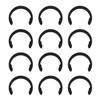 12pcs Retaining Clip Rings for Cricut Maker, Metal C-Shaped Rubber Roller Resolution Rubber Roller Replacement, Keeping Rubber Roller in Place (Black) view 1