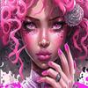 RMSGOZO DIY Pink Punk Girl Diamond Painting Kits, 16X20 Inch 5D Round Rhinestones Cartoon Diamond Painting, for Adults Children Embroidery Art Kit, for Room Decor Home Decor Gifts view 1