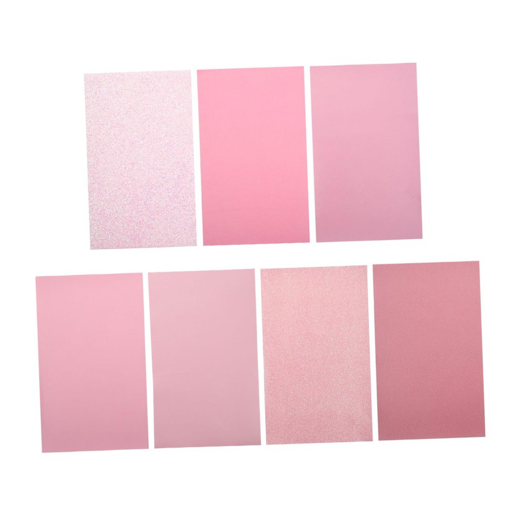 SHINEOFI 7sheets Faux Leather Craft Supplies for DIY Earrings Bows Bracelets and More Decorative Textured Leather Material Safe and