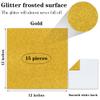 Twavang 15 Sheets Gold Glitter Cardstock Paper 12''x 12'', 250GSM/92lb Premium Sparkly Paper for Scrapbook, Invitations, Graduation Cap DIY Projects, Party Decoration view 2