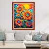 Joyhoor Cross Stitch Kits for Beginners Stamped Cross-Stitch Supplies Needlework preprint Embroidery Kits for Adults DIY Needlepoint Kits Embroidery Patterns 11CT-Sunrise and Sunflower 16x20 inchs view 2