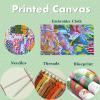 Joyhoor Cross Stitch Kits for Beginners Stamped Cross-Stitch Supplies Needlework preprint Embroidery Kits for Adults DIY Needlepoint Kits Embroidery Patterns 11CT-Charming Cabin Scenery 16x20 inchs view 3