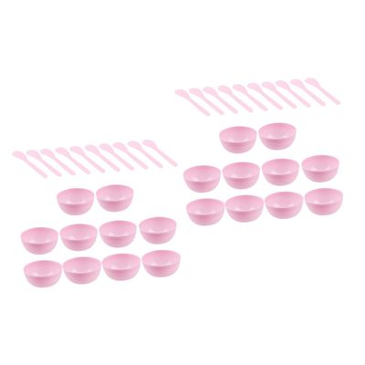 SHINEOFI 20pcs Crystal Mud Mixing Bowls Reusable Plastic Bowls Spoons for Crafts for Boys and Girls and Girls for Making Tools and Mixing Crystal Mud