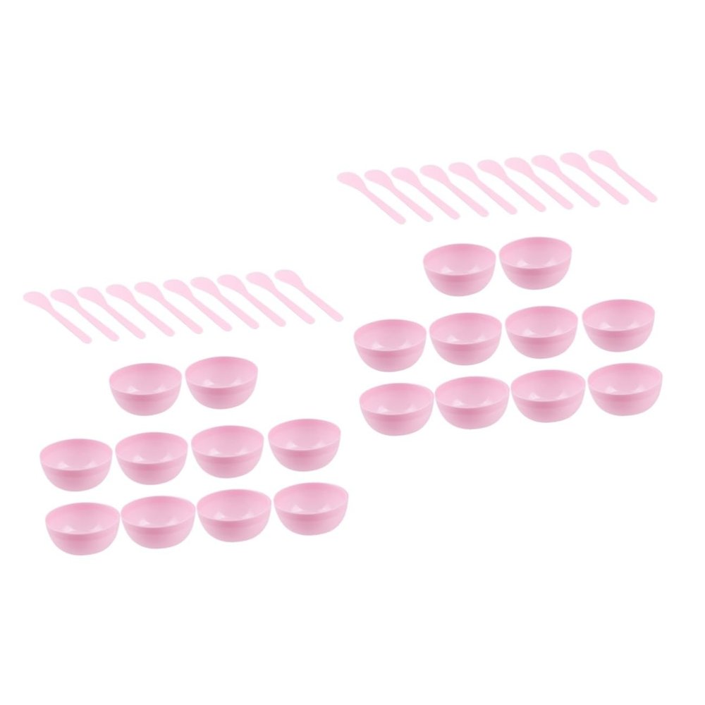 SHINEOFI 20pcs Crystal Mud Mixing Bowls Reusable Plastic Bowls Spoons for Crafts for Boys and Girls and Girls for Making Tools and Mixing Crystal Mud