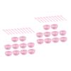 SHINEOFI 20pcs Crystal Mud Mixing Bowls Reusable Plastic Bowls Spoons for Crafts for Boys and Girls and Girls for Making Tools and Mixing Crystal Mud view 1