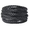 GORGECRAFT 5m x 5mm Black Leather Cord PU Braided Thread 2mm Thick Flat Folded Imitation Leather String Rope for Retro Bracelet Anklets Choker Necklace Bolo Tie Jewelry Making Gift Wrapping Supplies view 1