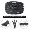 GORGECRAFT 5m x 5mm Black Leather Cord PU Braided Thread 2mm Thick Flat Folded Imitation Leather String Rope for Retro Bracelet Anklets Choker Necklace Bolo Tie Jewelry Making Gift Wrapping Supplies view 2