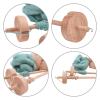 Syrisora Wooden Drop Spindle Top Whorl Wheel Yarn Spindle Yarn Making Hand Carved Wooden Spindles Tool for Beginners view 4
